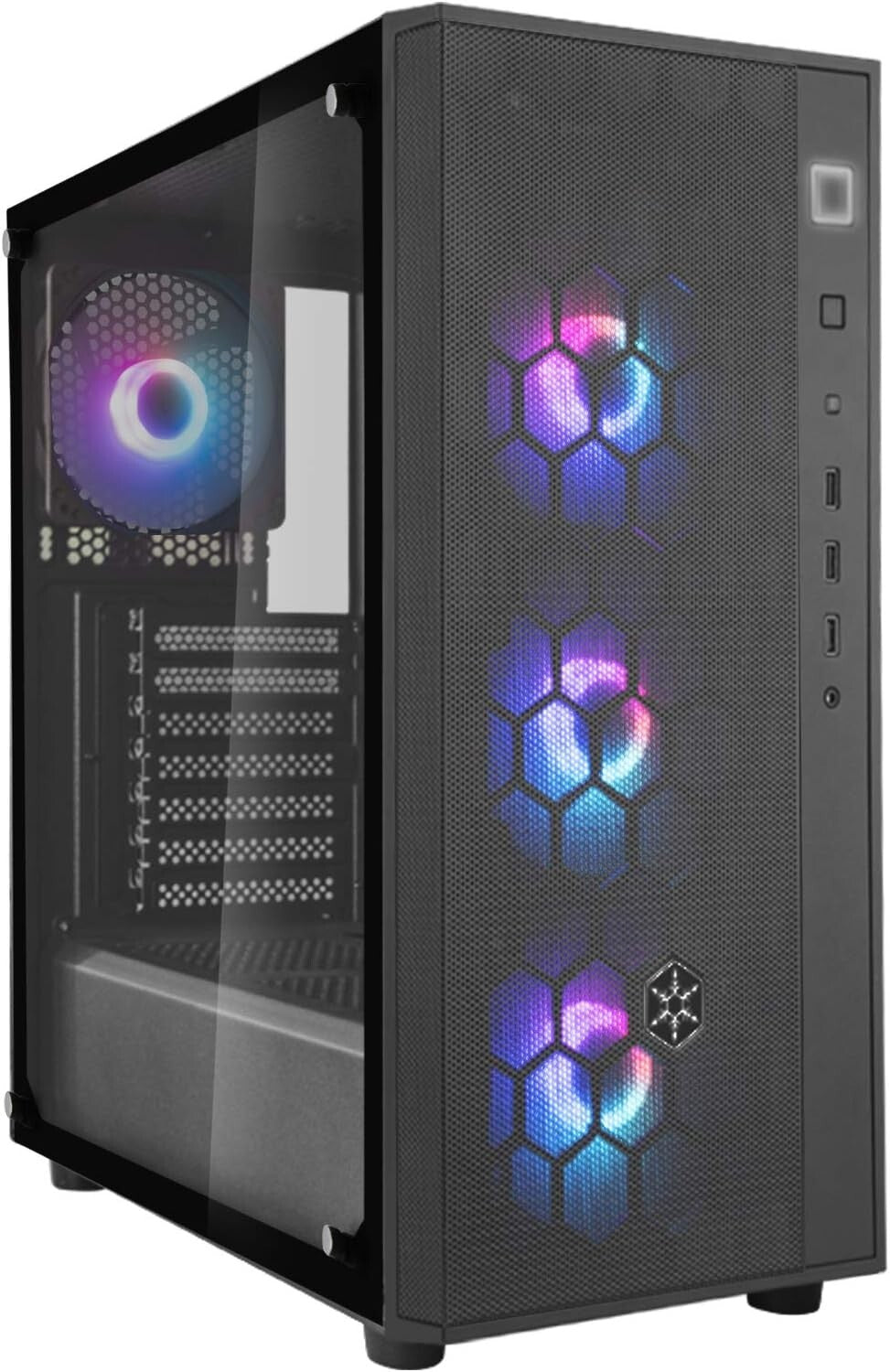 Silverstone FARA R1 PRO, Tempered Glass, mid Tower ATX Chassis with 4 ARGB Fans
