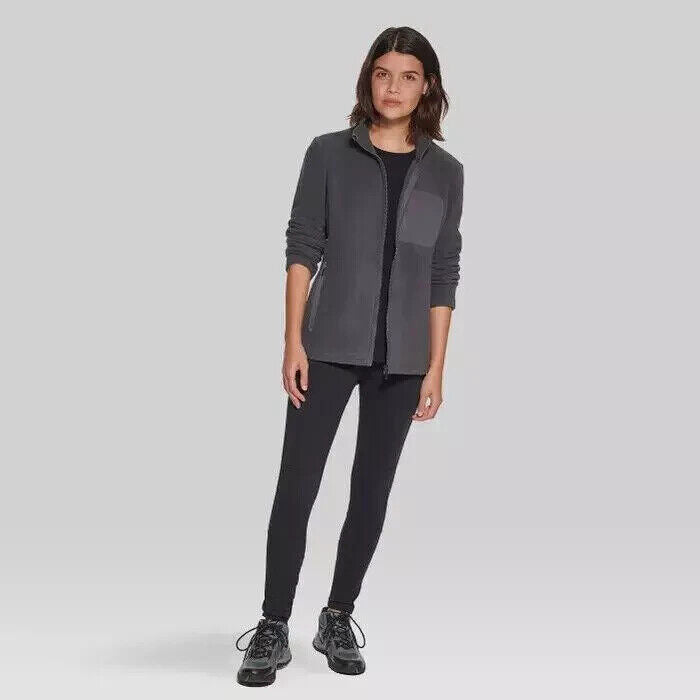 BASS OUTDOOR Women's Highline Trail Full Zip Fleece Jacket-Asphalt -Medium
