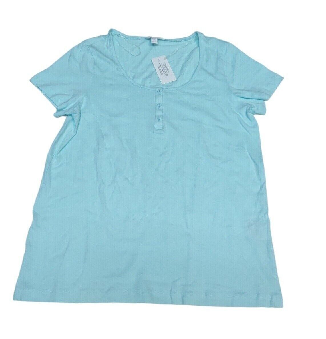 Charter Club Women's Short Sleeve Pajama TOP, Diamond Tile, M" TOP ONLY"