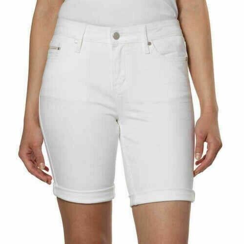 Calvin Klein Jeans Ladies Denim City Short, WHITE, 2 