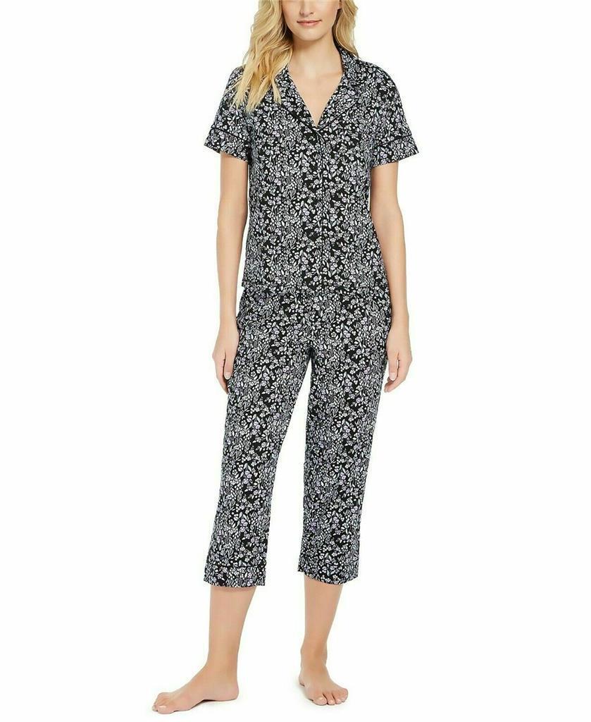 Charter Club Women's Printed Capri Pants Pajama Set, FLORAL FIELD, S 