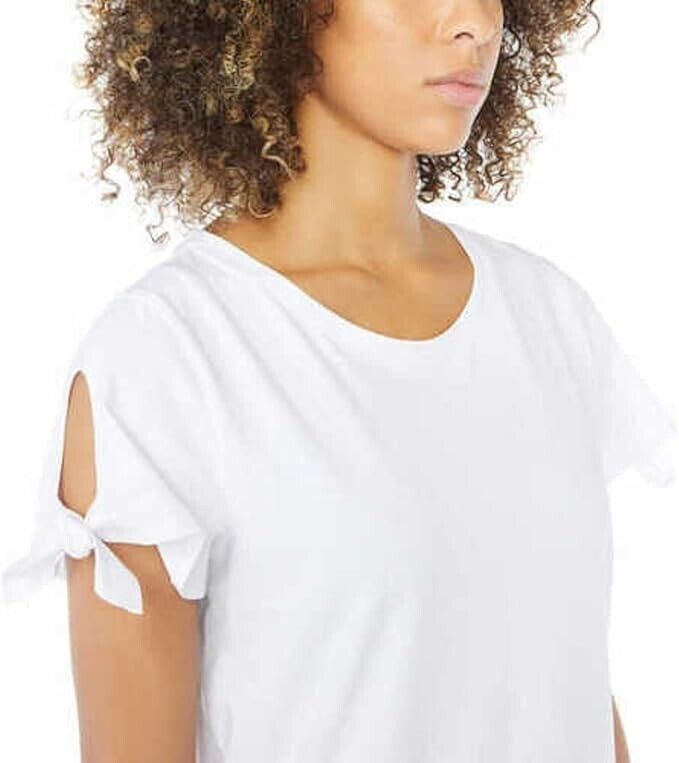 Nautica Ladies' Tie Sleeve Top (Bright White, Large)