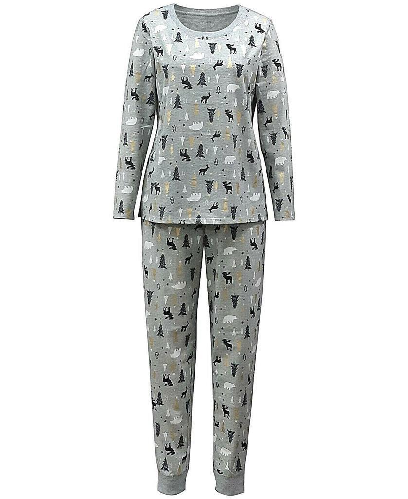 Family Pajamas Women's Woodland Print Family Pajama Set Small