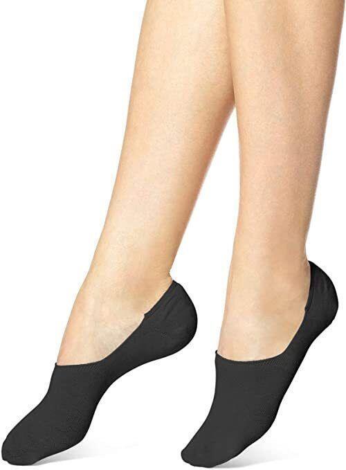 Hue Women's High Cut Resort Cotton Sock Liner, Black, OS 