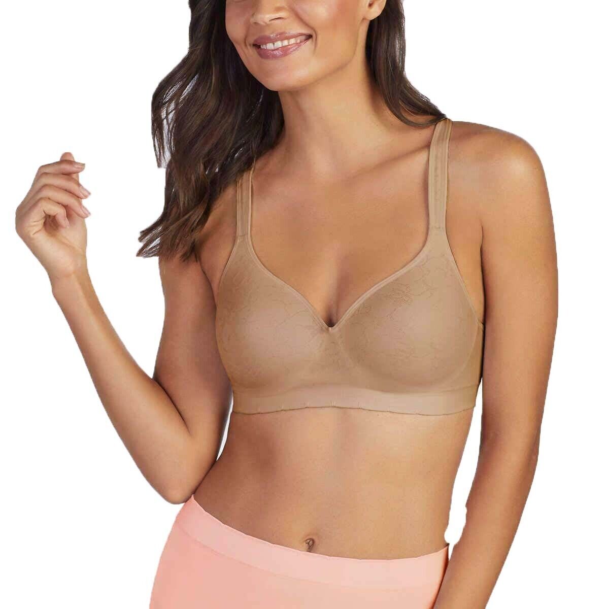 CAROLE HOCHMAN Women's 1-Pack Seamless Wire Free Comfort Bras, Sand Dollar, L
