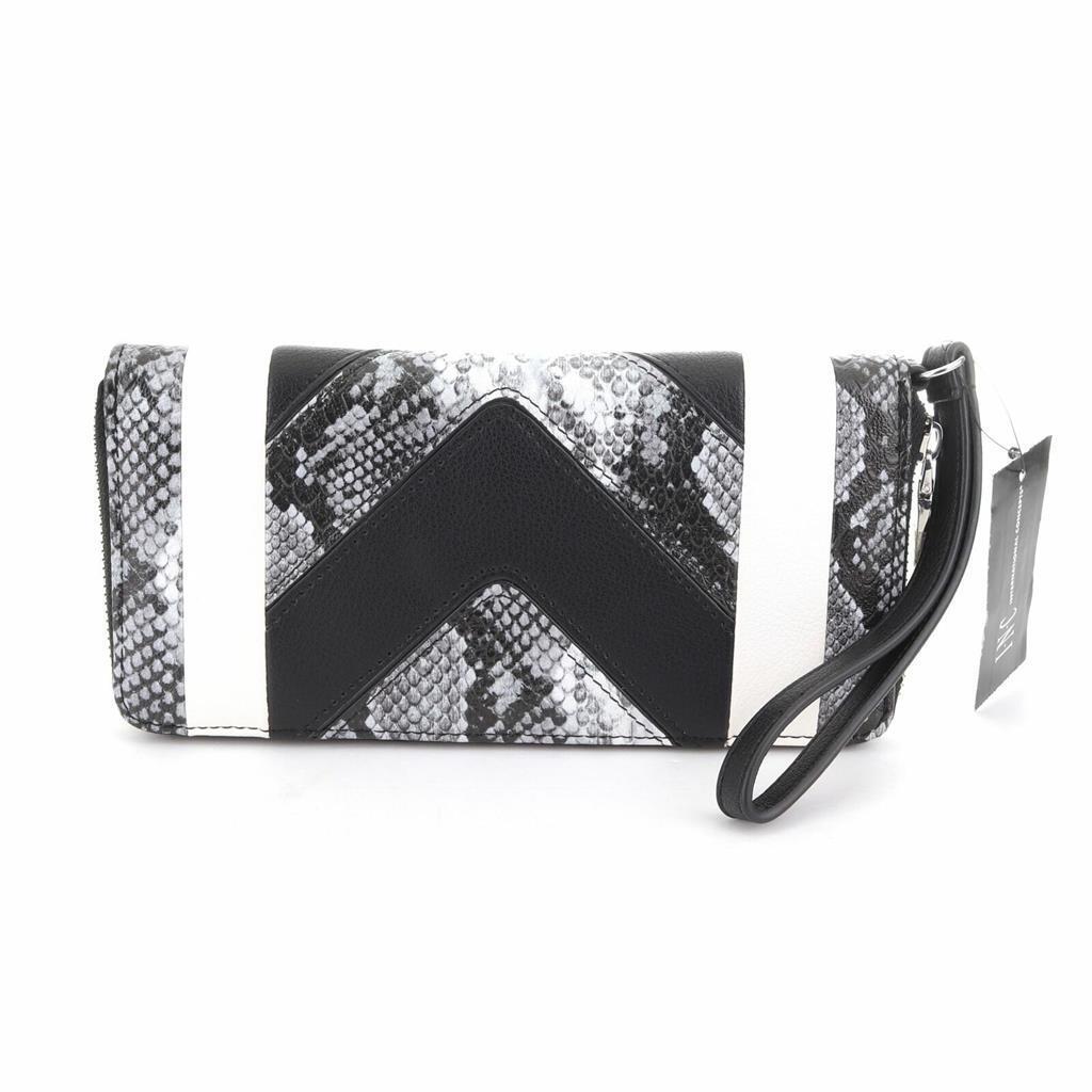 I.N.C. International Concepts Original Averry Zip-Around Wallet BLACK 
