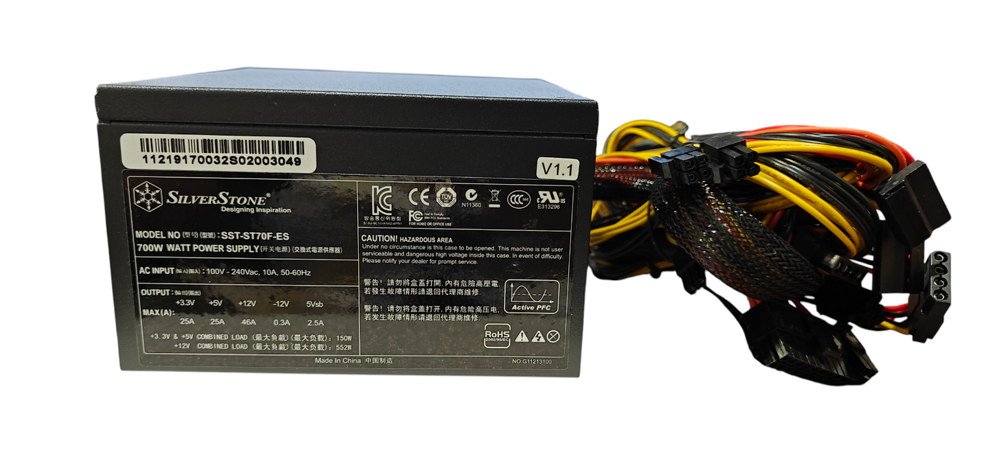 Silverstone 700W Single +12V Rail ATX 12V v2.3 80 Plus Certified Active PFC PSU