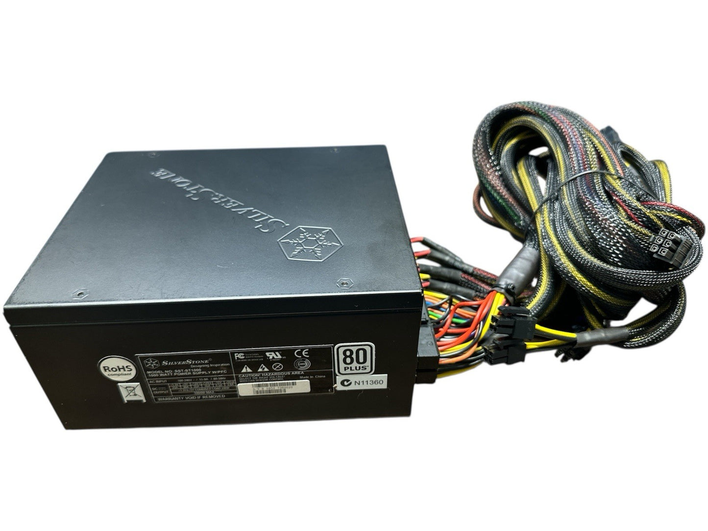 Silverstone PSU 1000W, 80 Plus, Fully Modular Power Supply SST-ST1000 (Black)