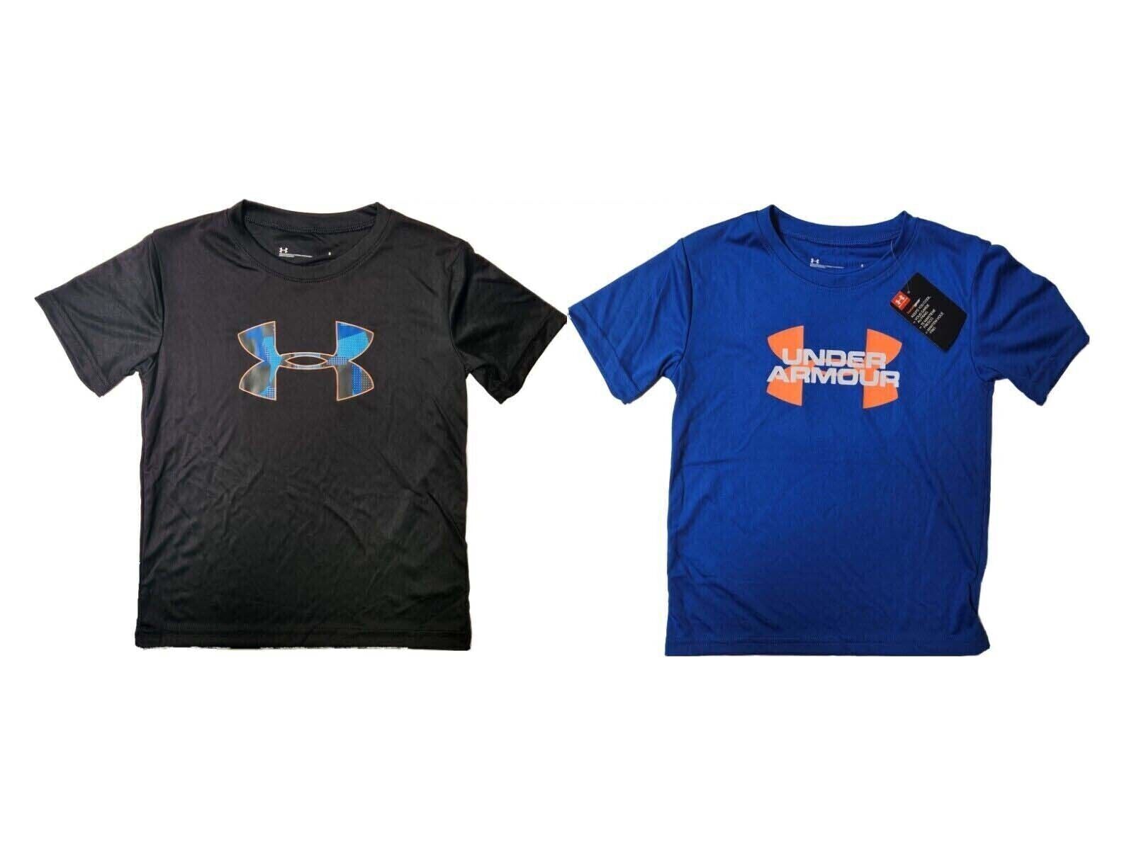 Under Armour Boy's 2-Pieces Shirt Set, BLUE - BLACK, 4