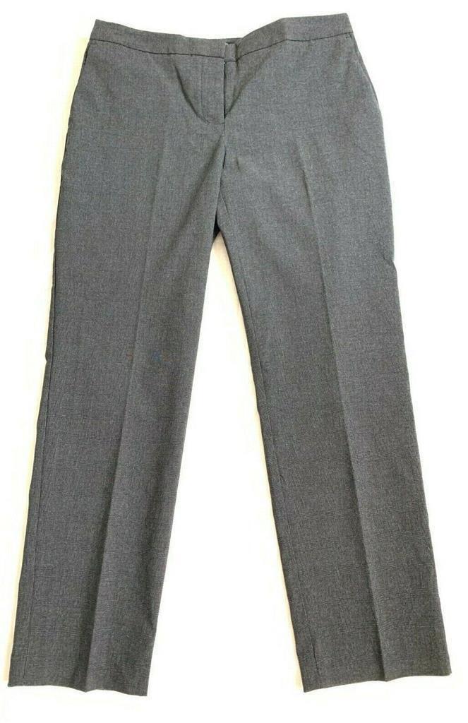 Mario Serrani Women's Comfort Stretch Fabric Slim Fit Pants, Gray Plaid, 2 X 27