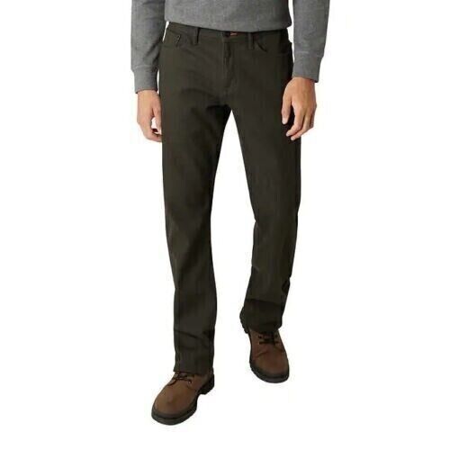 WeatherProof Vintage Men's Stretch Canvas Bonded Fleece Lined Pants, 32 x 30