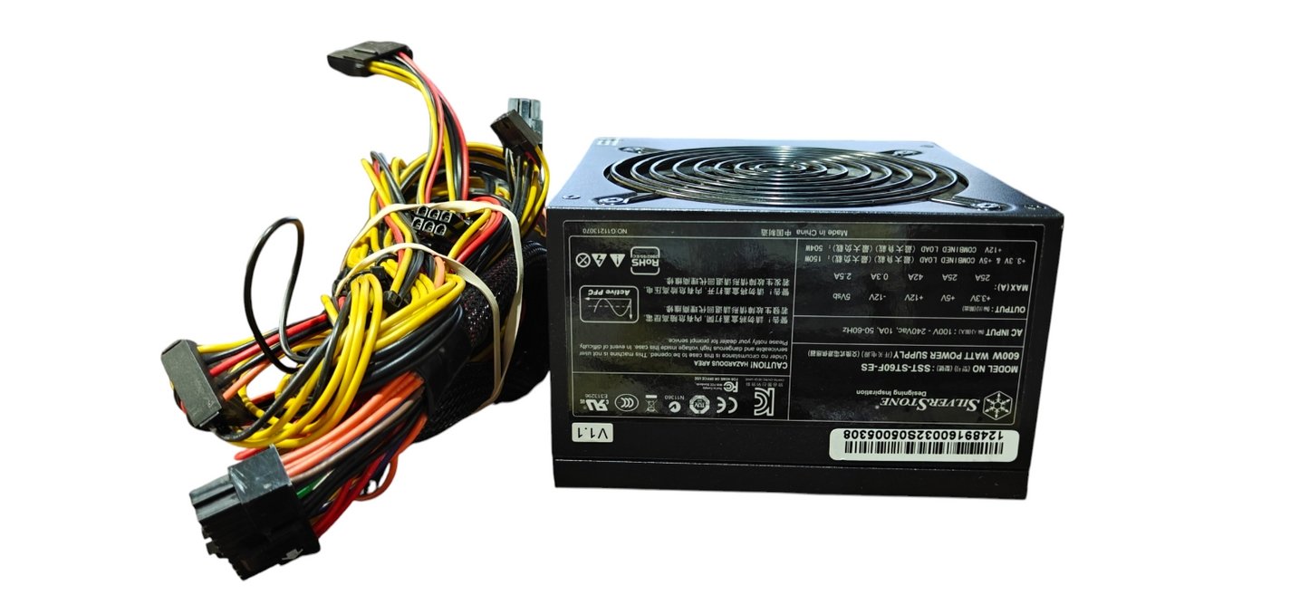Silverstone Strider 600W, 80 Plus, Active PFC Power Supply ST60F-ES (Black)