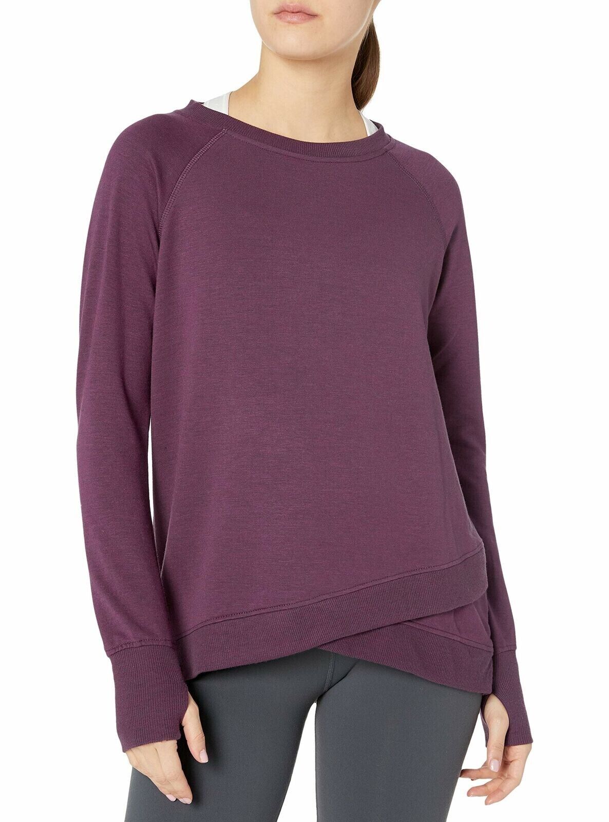 Danskin Women's R&r Crisscross Tunic, SUNSET PLUM HEATHER ,X-SMALL