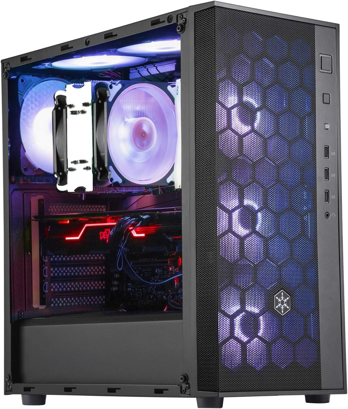 Silverstone FARA R1 PRO, Tempered Glass, mid Tower ATX Chassis with 4 ARGB Fans