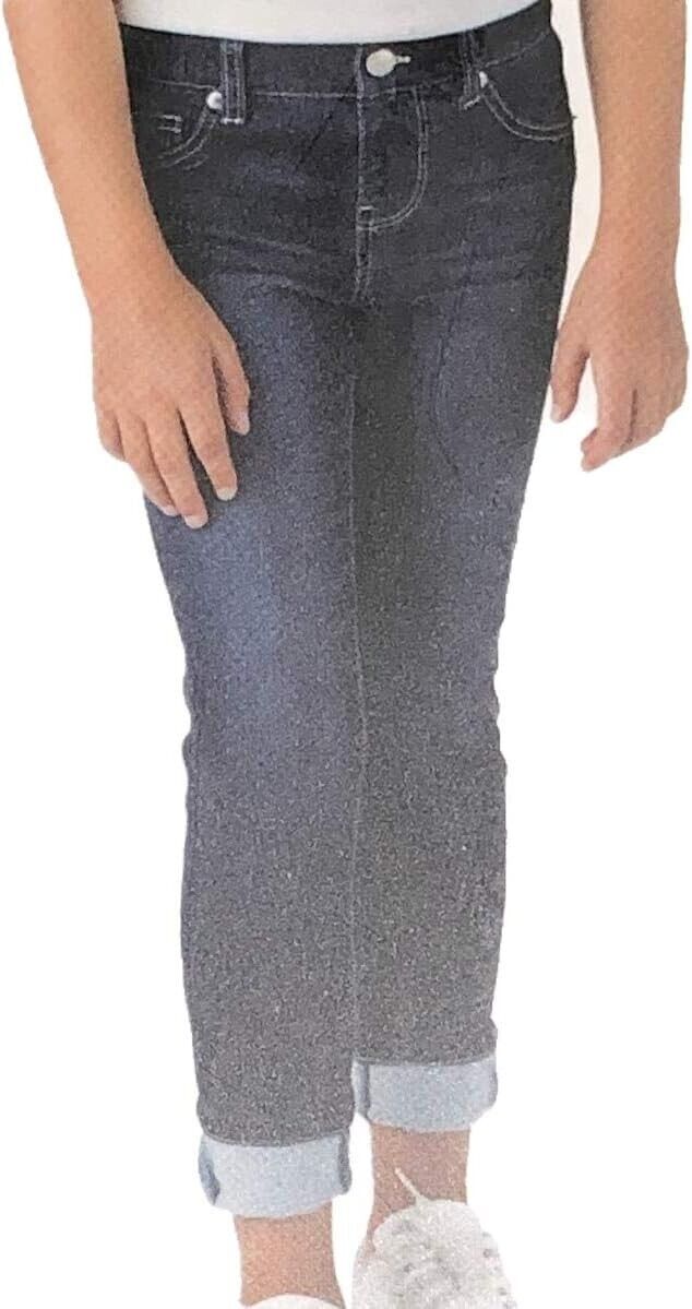 Buffalo Girl's Pull-On Mid-Rise Convertible Skinny Pants, BLUE, 14