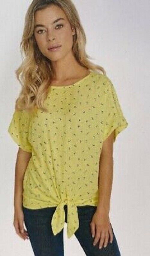 Buffalo Ladies' Tie Front Top (Yellow, M)