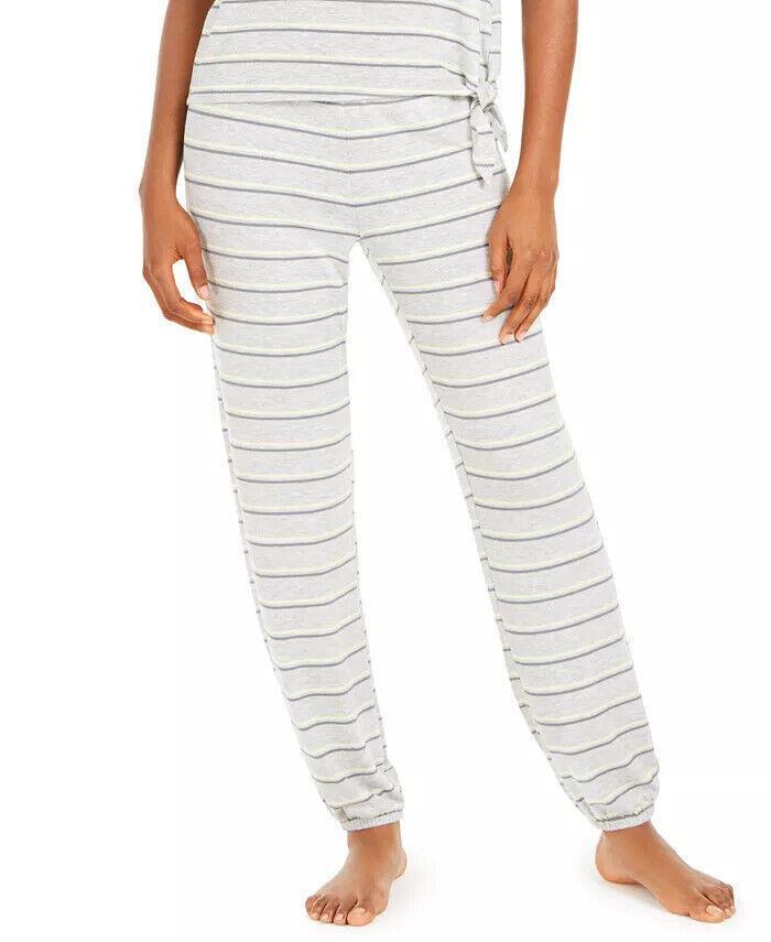 Alfani Women's Printed Jogger Pajama Pants, DUEL STRIPE, M