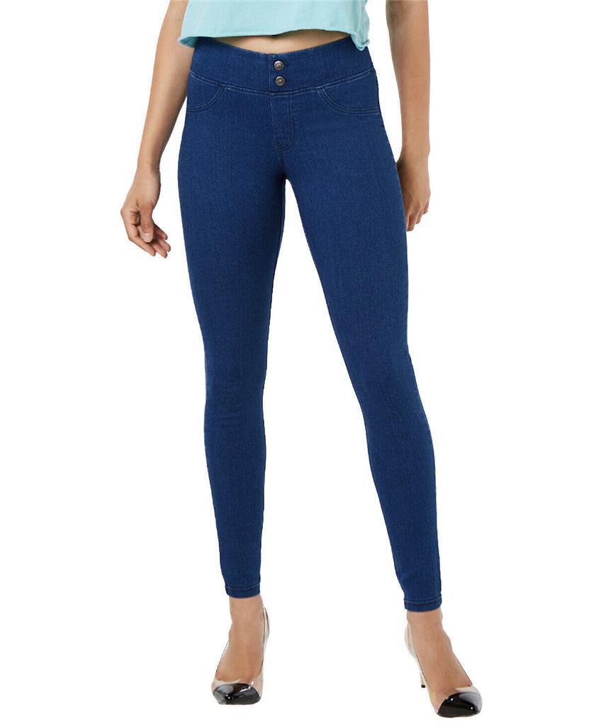  HUE Womens Classic Smooth Denim Leggings - CLASSIC INDIGO WASH - XS 