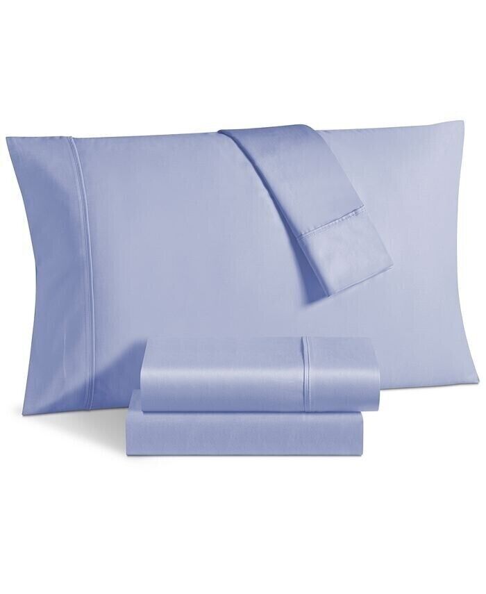AQ Textiles Camden Sateen 1250 Thread Count 2 Standard pillowcases,21"x30", Blue