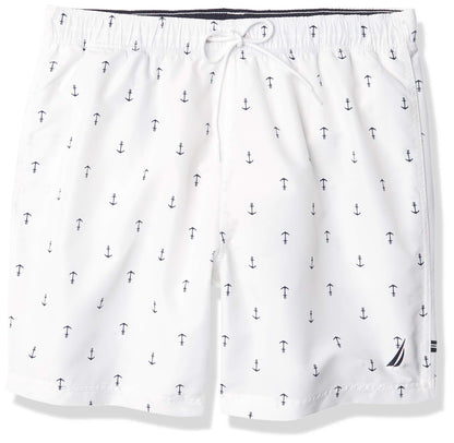 Nautica Men's Standard Quick Dry All Over Classic Anchor Print Swim Trunk
