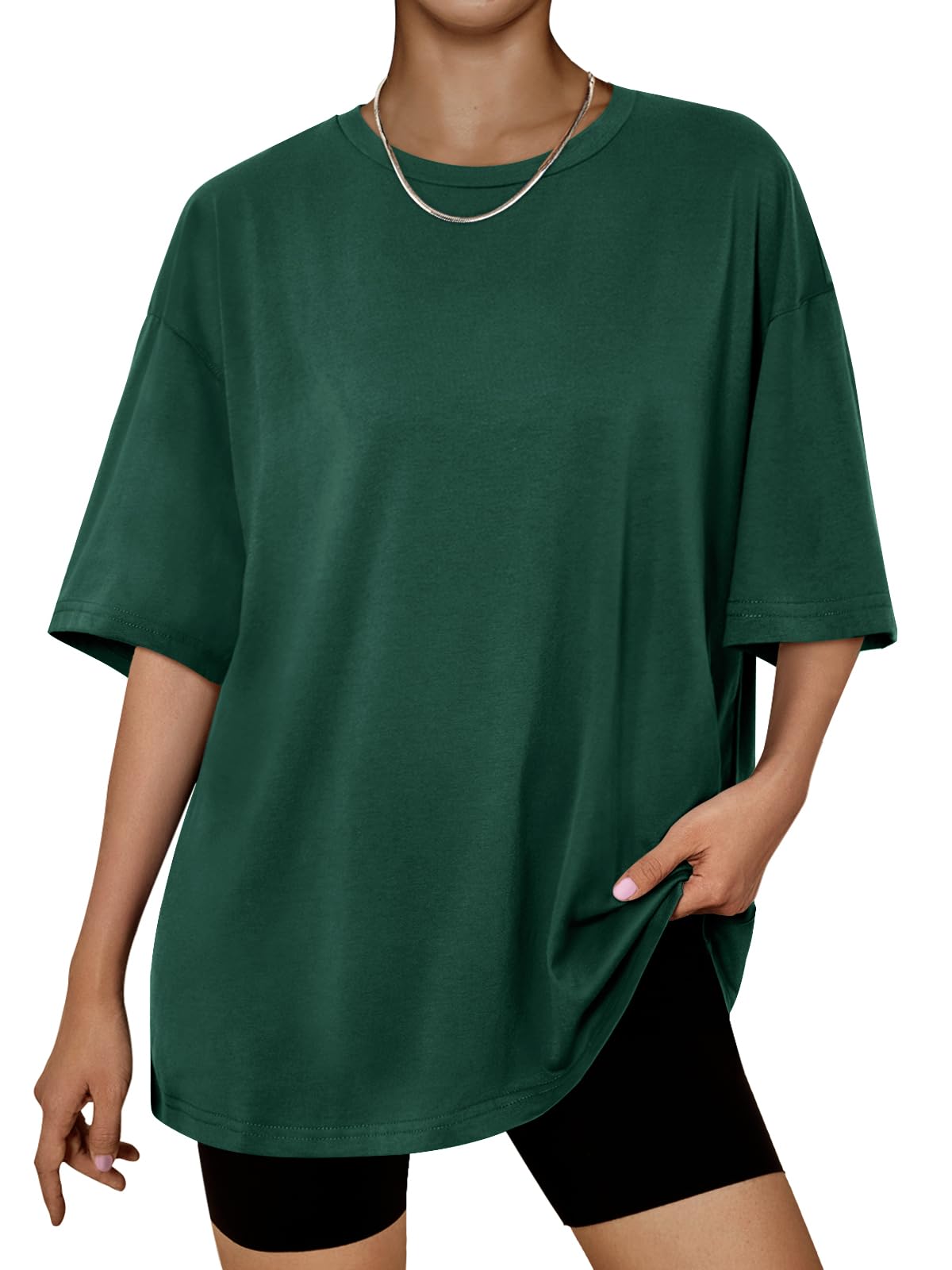 Trendy Queen Womens Oversized Summer T Shirts Plus Size Batwing Cute Casual Tops Short Sleeves Fashion Workout Clothes