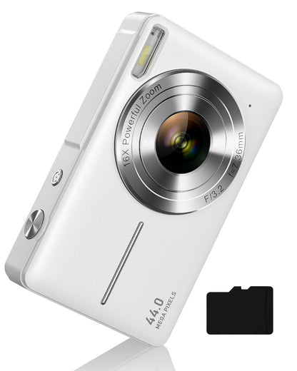 Digital Camera, FHD 1080P Camera, Digital Point and Shoot Camera with 16X Zoom Anti Shake, Compact Small Camera for Boys Girls Kids