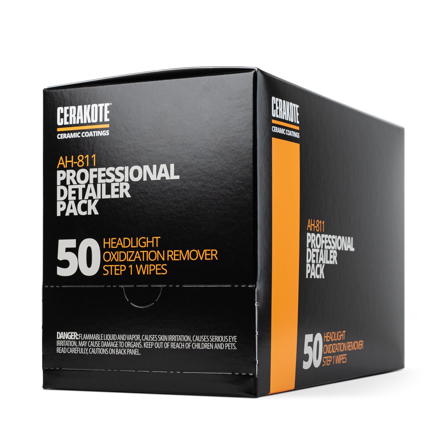 CERAKOTE® Ceramic Headlight Restoration Kit – Guaranteed To Last As Long As You Own Your Vehicle – Brings Headlights Back to Like New Condition - No Power Tools Required - 10 Wipe Kit