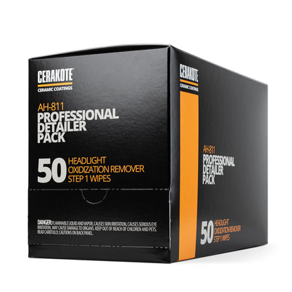 CERAKOTE® Ceramic Headlight Restoration Kit – Guaranteed To Last As Long As You Own Your Vehicle – Brings Headlights Back to Like New Condition - No Power Tools Required - 10 Wipe Kit