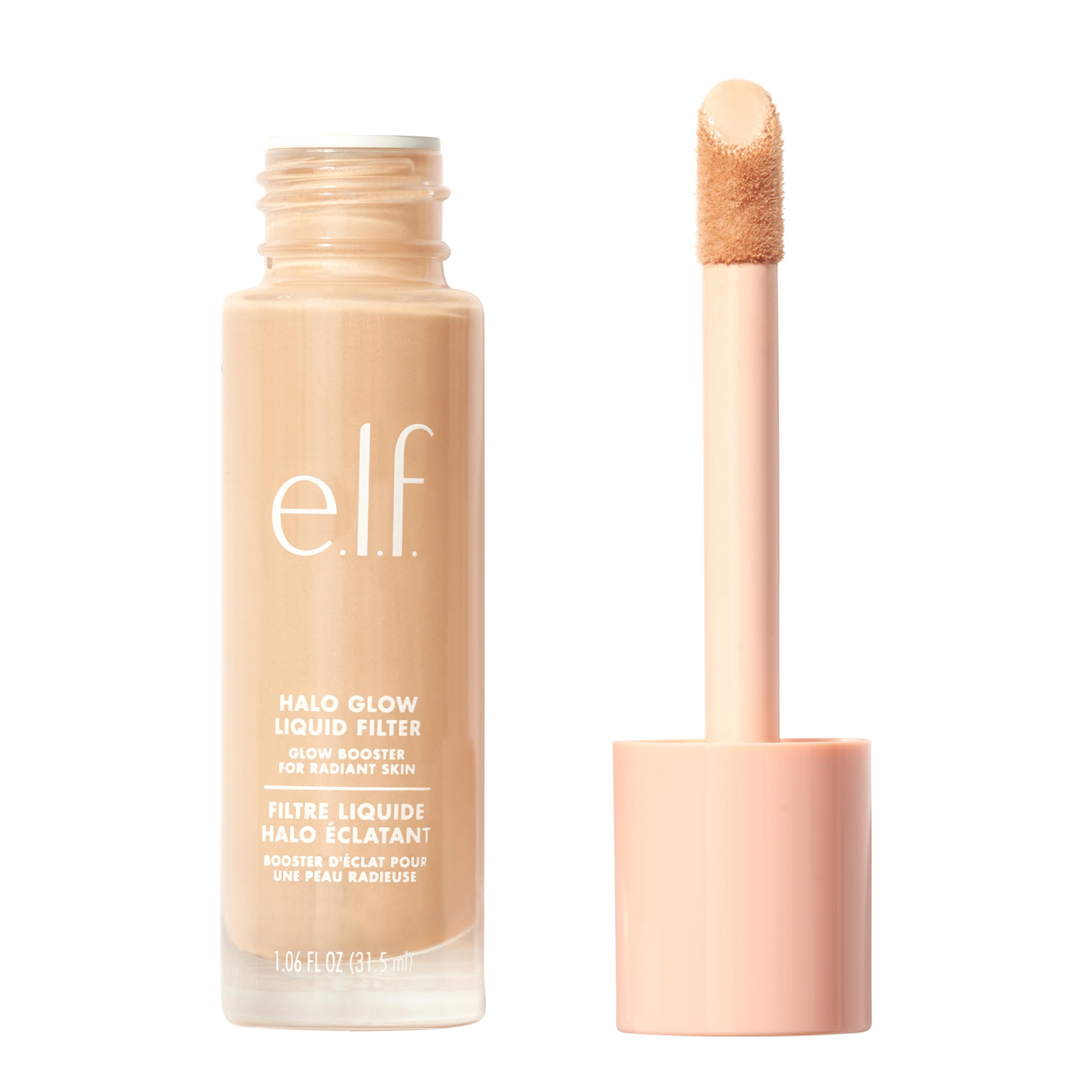 e.l.f. Halo Glow Liquid Filter, Complexion Booster For A Glowing, Soft-Focus Look, Infused With Hyaluronic Acid, Vegan & Cruelty-Free, 4 Medium
