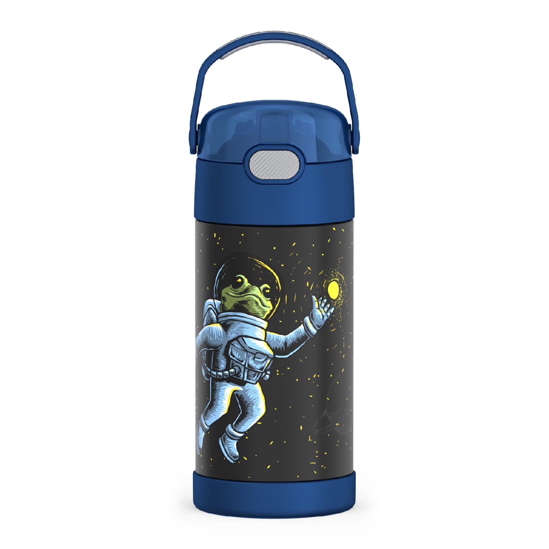 THERMOS FUNTAINER Water Bottle with Straw - 12 Ounce - Kids Stainless Steel Vacuum Insulated Water Bottle with Lid, Mod Flowers
