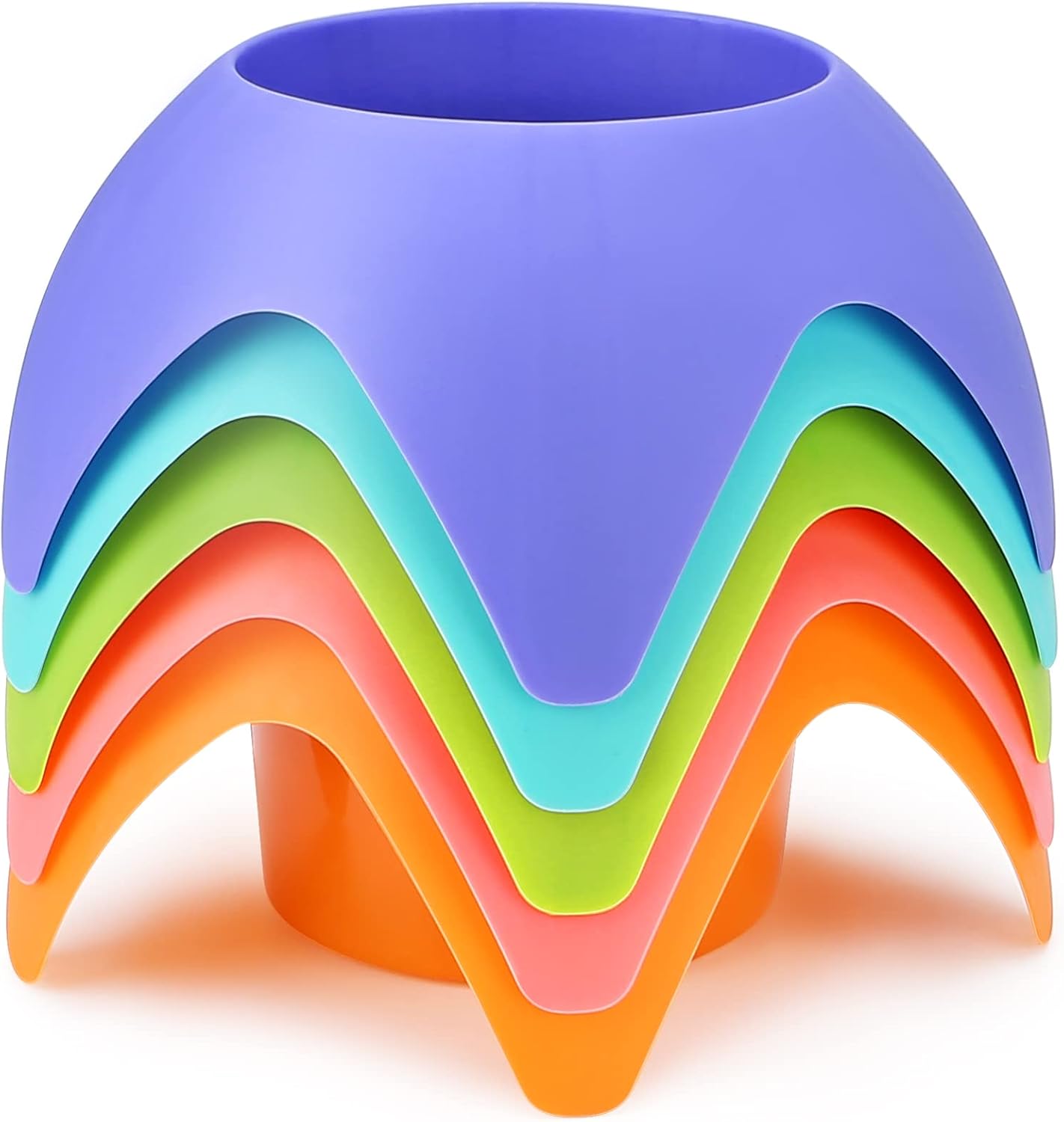 Beach Vacation Essentials - Sand Coasters Drink Cup Holders, 5-Pack, Multicolor, Must-Haves for Women, Adults, Family, and Friends