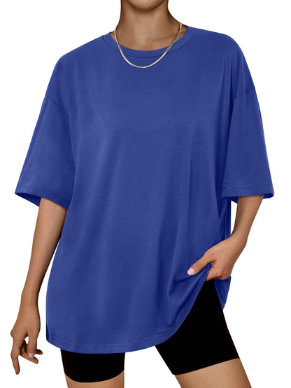 Trendy Queen Womens Oversized Summer T Shirts Plus Size Batwing Cute Casual Tops Short Sleeves Fashion Workout Clothes