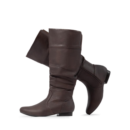 DREAM PAIRS Women's Wide Calf Knee High Pull On Fall Weather Winter Boots