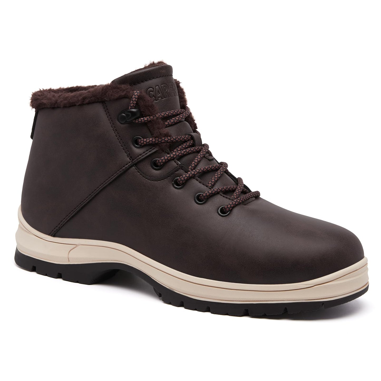 Mens Winter Snow Boots Water Resistant Warm Fur Lined Anti Slip Work Ankle Shoes Casual Lightweight Hiking Outdoor Trekking Boot