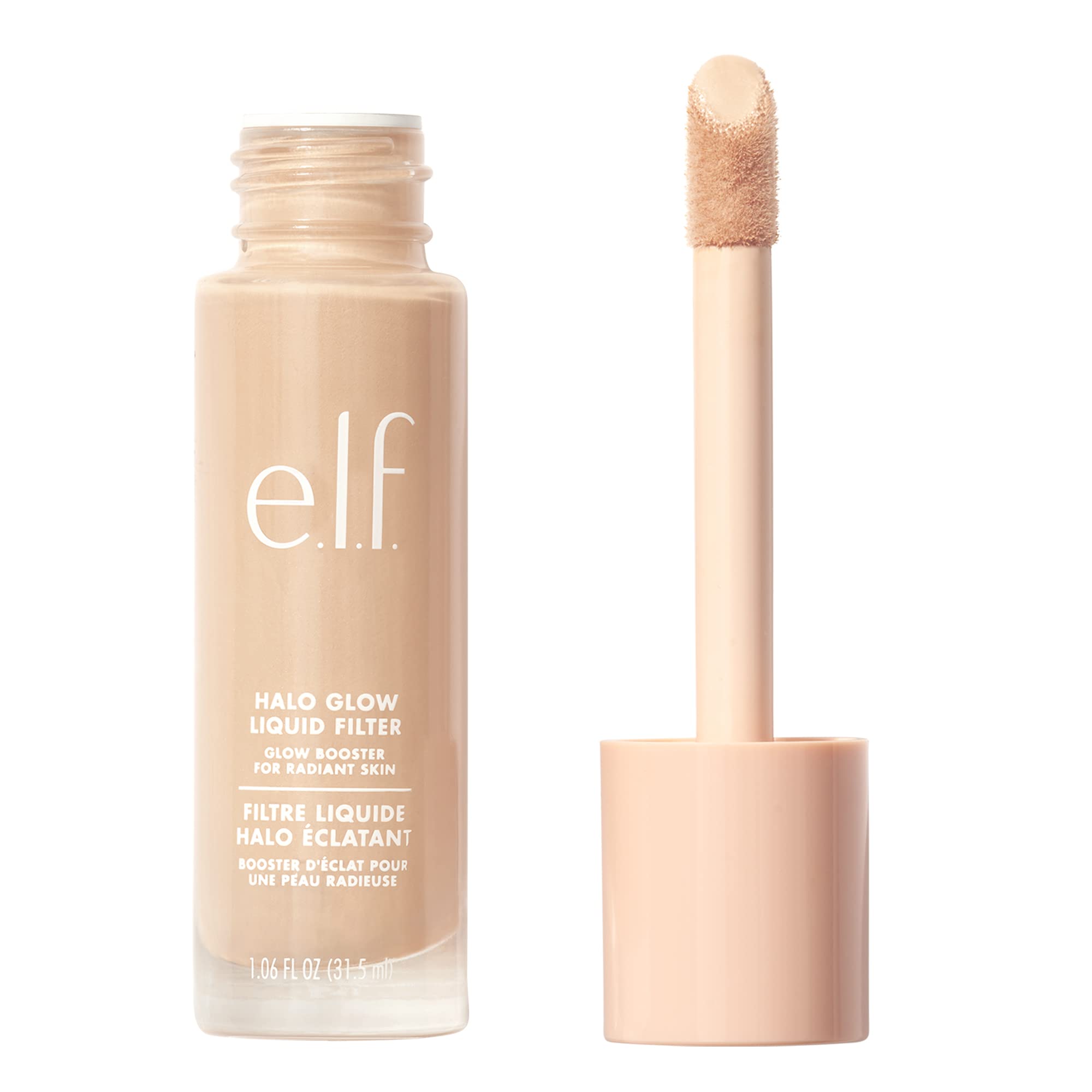 e.l.f. Halo Glow Liquid Filter, Complexion Booster For A Glowing, Soft-Focus Look, Infused With Hyaluronic Acid, Vegan & Cruelty-Free, 4 Medium