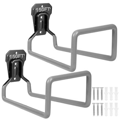 Metal Garden Hose Holder - Heavy Duty Hose Hanger Wall Mounted Water Hose Holder for Outside Yard, Sturdy Hose Reel Hose Hooks for Water Hose