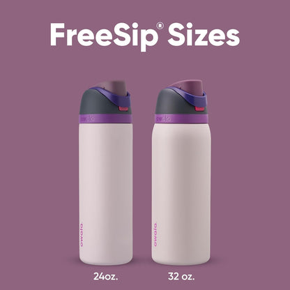 Owala FreeSip Insulated Stainless Steel Water Bottle with Straw for Sports, Travel, and School BPA-Free Sports Water Bottle, 32 oz, Dreamy Field