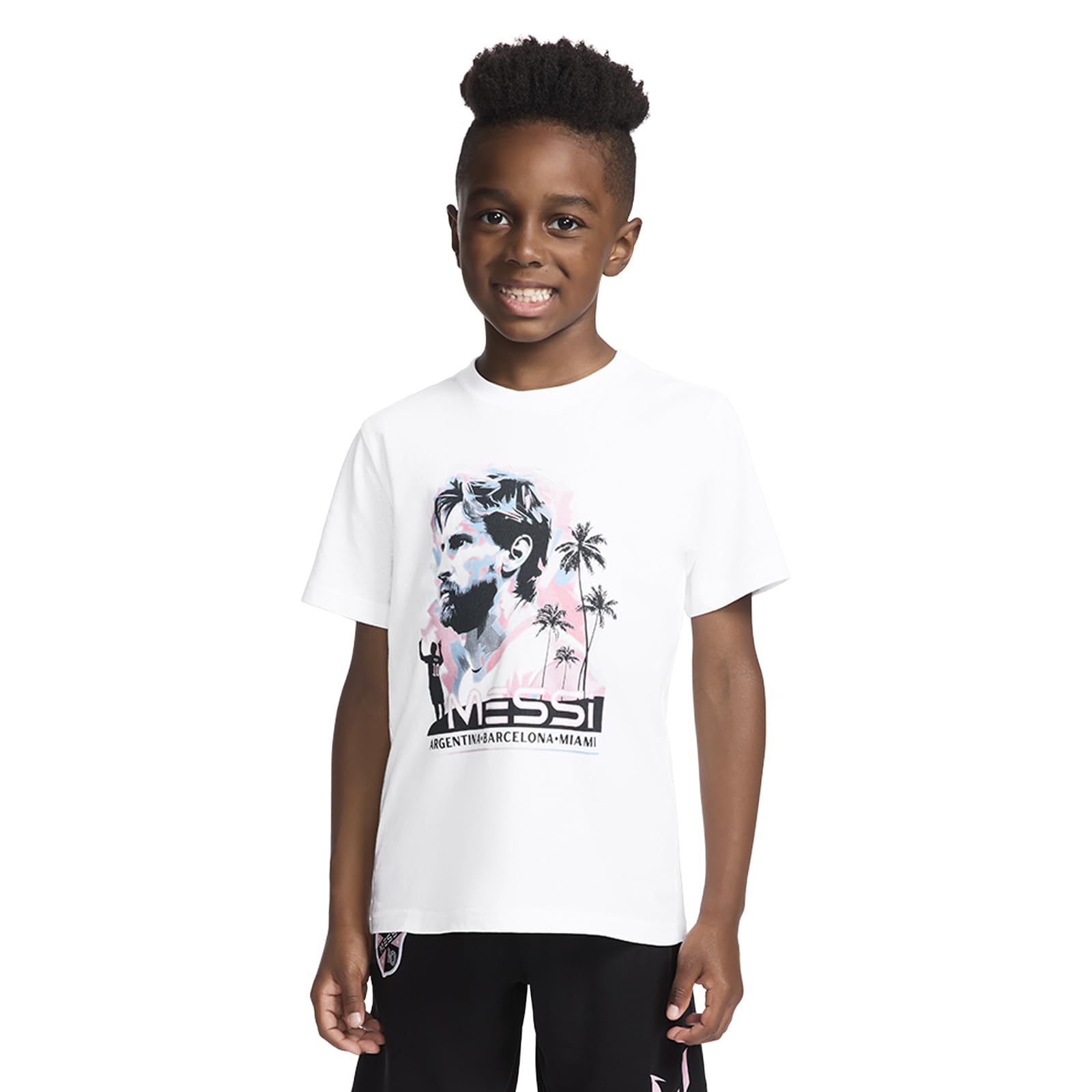 Boys' Lifestyle Short Sleeve T-Shirt, Slim-fit Graphic Tee, Cotton Blend Fabric