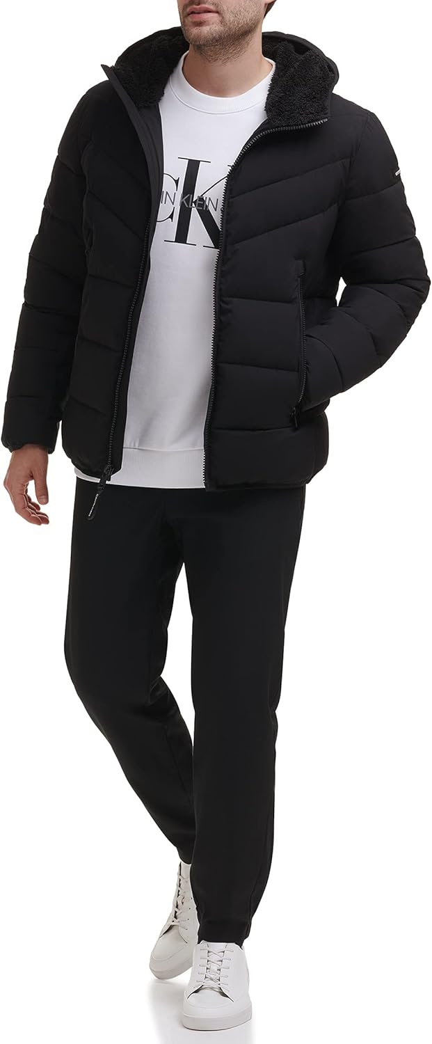 Calvin Klein Men's Snap Front Puffer Jacket