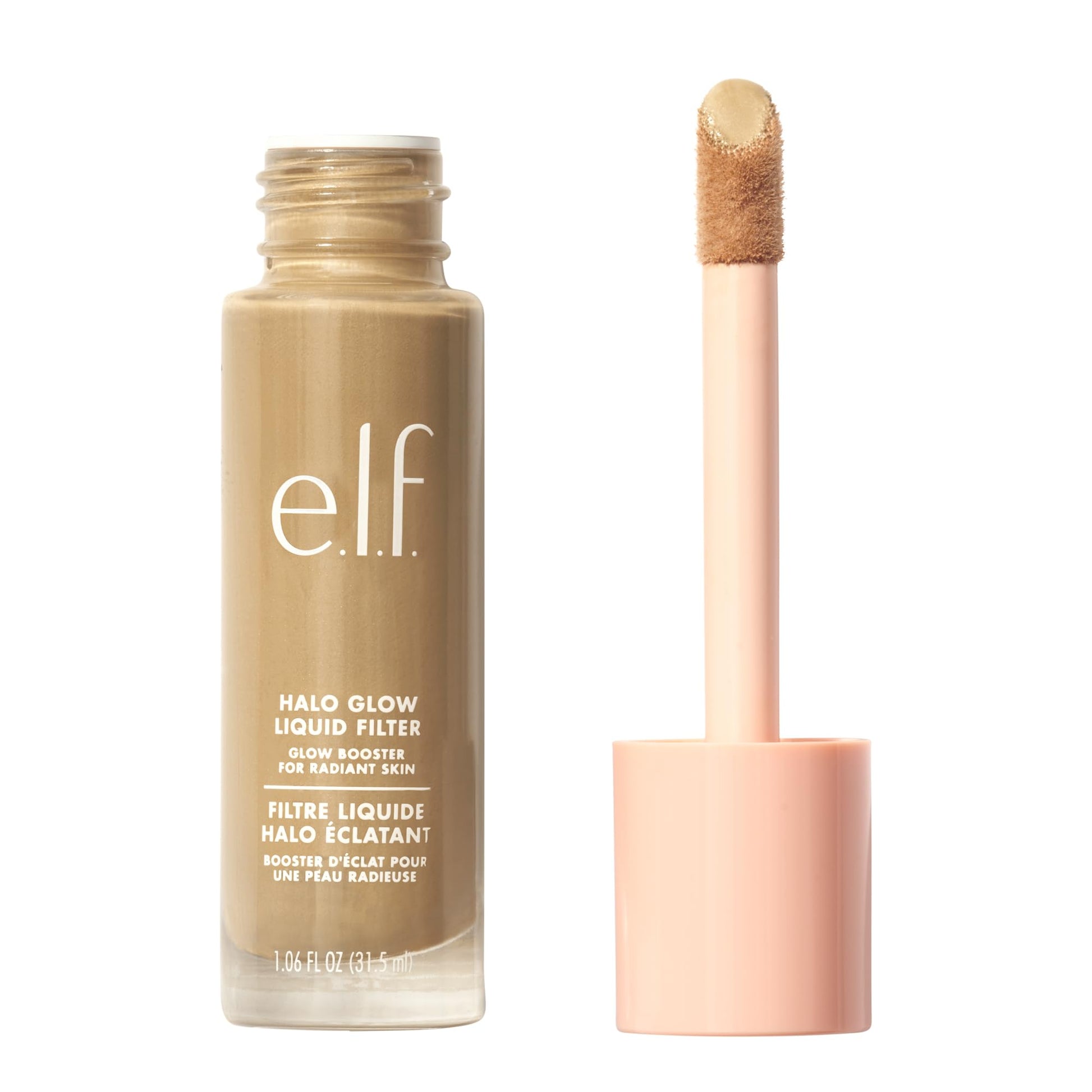 e.l.f. Halo Glow Liquid Filter, Complexion Booster For A Glowing, Soft-Focus Look, Infused With Hyaluronic Acid, Vegan & Cruelty-Free, 4 Medium