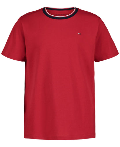 Tommy Hilfiger Boys' Short Sleeve YD Ringer Crew Neck T-Shirt, Soft, Comfortable, Relaxed Fit