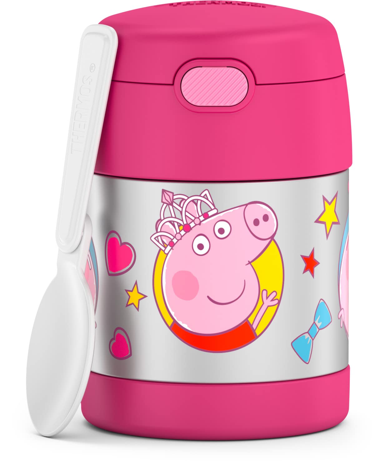 THERMOS FUNTAINER Insulated Food Jar – 10 Ounce – Kid Friendly Food Jar with Foldable Spoon, Minecraft