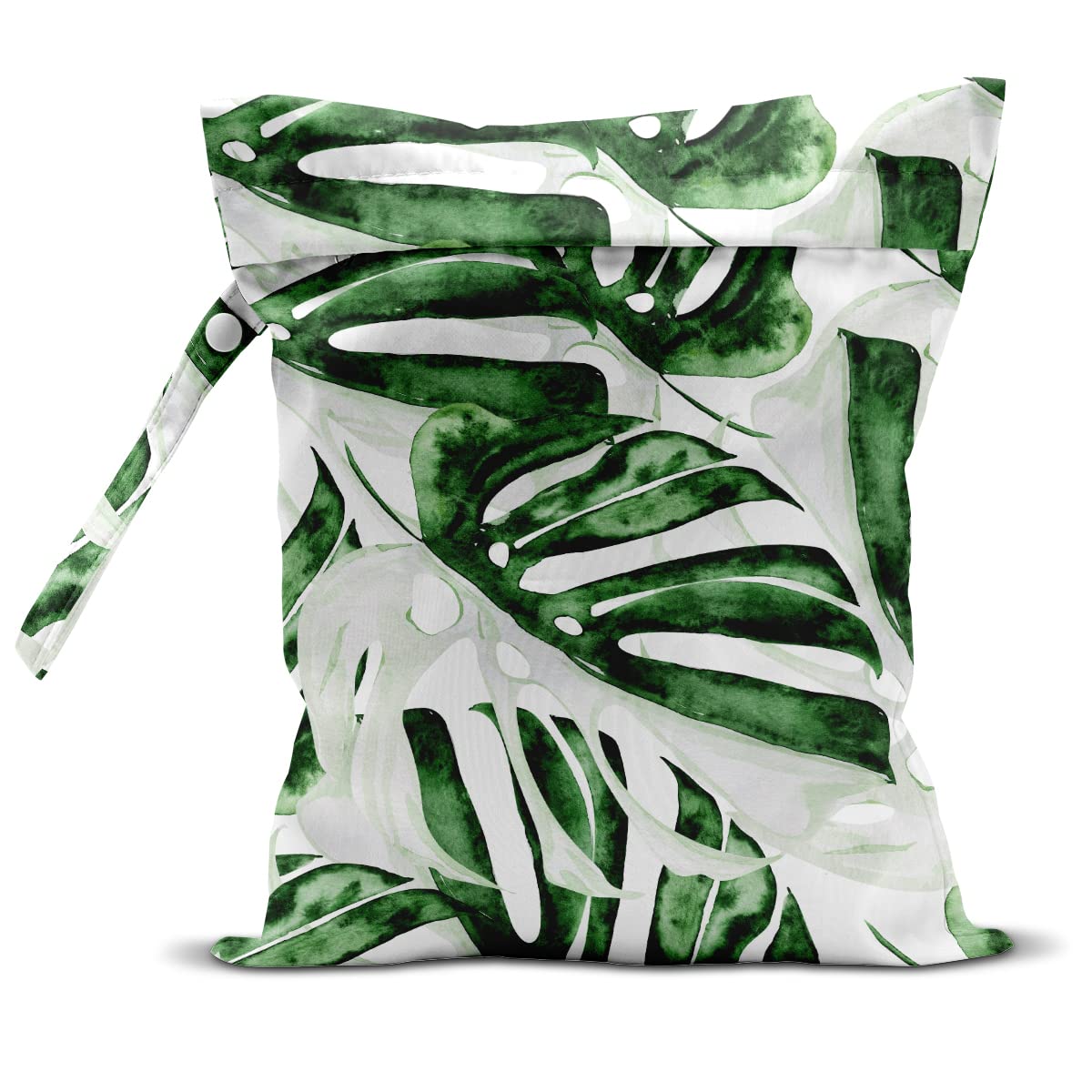 Wet Bag, Wet Dry Bag, Wet Bag for Swimsuit, Travel, Beach, Pool, Diapers, Dirty Yoga Gym Clothes, Makeup Bag, Waterproof Tropical Palm Leaves Decor Jungle Palm Leaf Favors