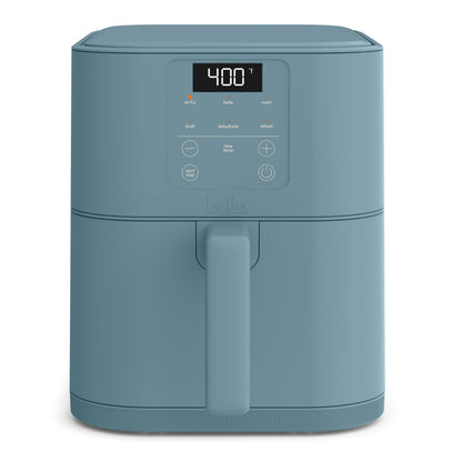 bella 6 Qt Slim Air Fryer, Fits-anywhere™ Kitchenware, EverGood™ Ceramic Nonstick Coating, Adjustable Temperature, 6 Preset Cooking Options, 60 Min Auto Shutoff w Audible Tone, 5lb Capacity, Oatmilk