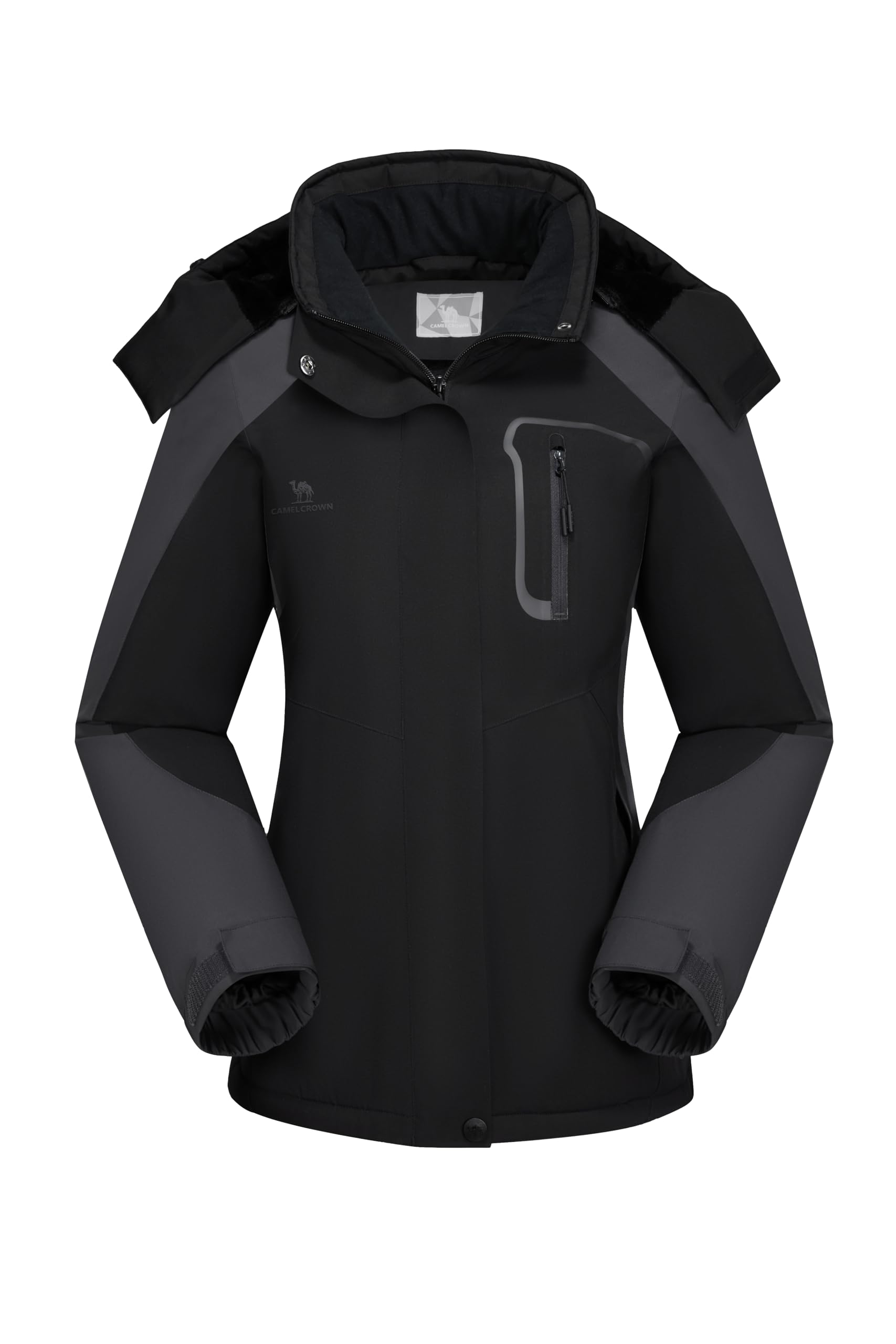 CAMEL CROWN Women's Ski Jacket Winter Snow Coat Warm Fleece Mountain Waterproof Female Jacket Snowboarding jackets