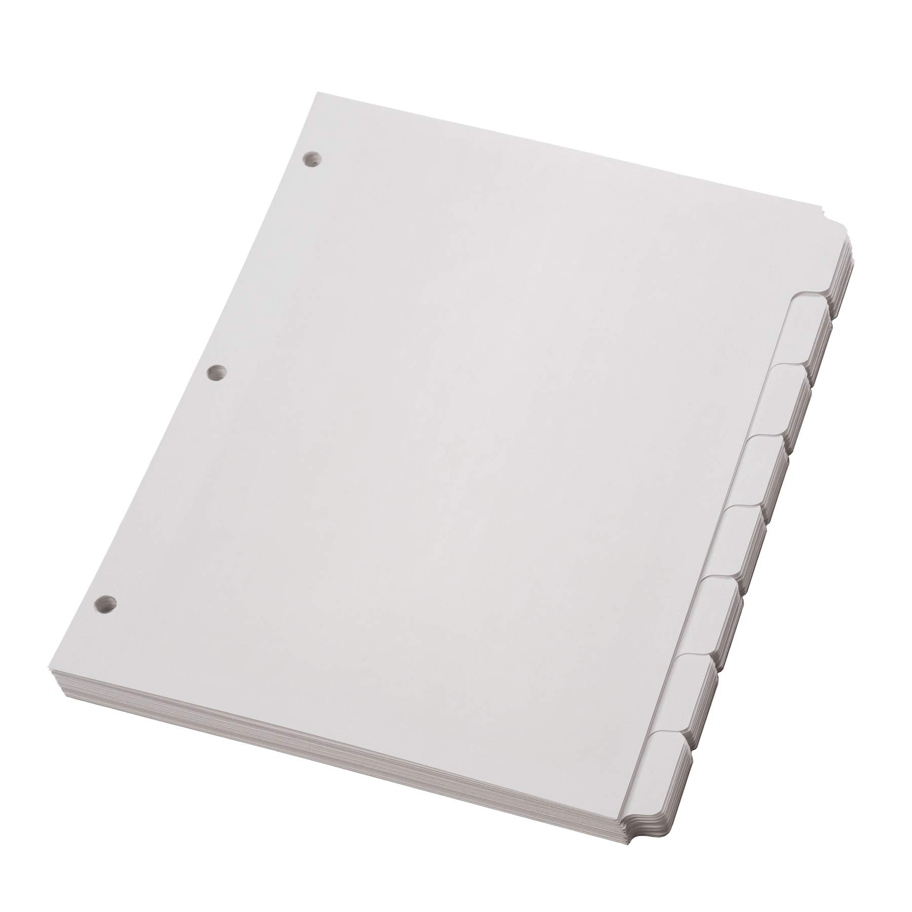 Oxford Blank Write On Binder Dividers, 1/5 Cut Tabs, 3 Hole Punch Dividers in 5 Tab Sets, 100 Dividers, 20 Sets, White (89981)