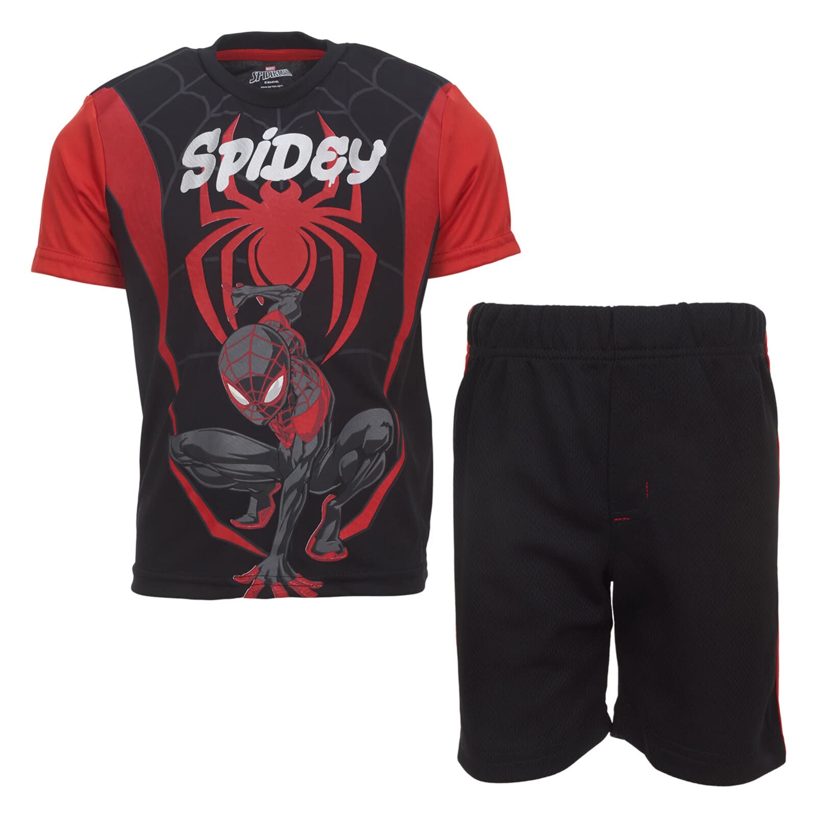 Marvel Avengers Captain America Iron Man Venom Hulk Cosplay Athletic T-Shirt and Shorts Outfit Set Toddler to Little Kid