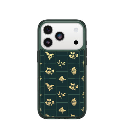 OtterBox iPhone 17 Symmetry Series Clear Case - Golden Bloom - Green