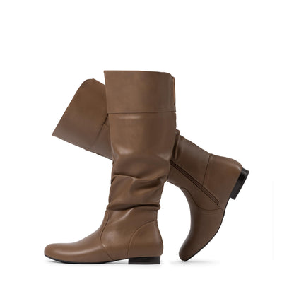 DREAM PAIRS Women's Wide Calf Knee High Pull On Fall Weather Winter Boots