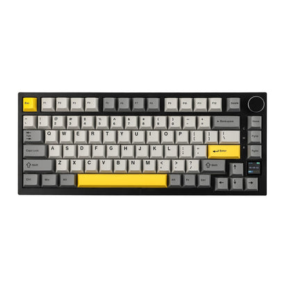 EPOMAKER Ajazz AK820 Pro 75% Wireless Mechanical Keyboard with TFT Smart Display&Knob, Gasket-Mounted Gaming Keyboard, Bluetooth/2.4GHz/USB-C Wired (Purple, Flying Fish Switch)